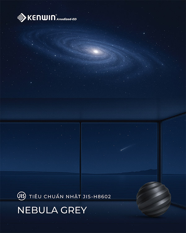 nhôm kenwin nhập khẩu màu xám tinh vân nebula grey